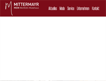 Tablet Screenshot of mode-mittermayr.at